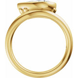 14K Yellow Gold 10x7 mm Pear Lab-Grown Diamond Engagement Ring Mounting