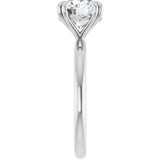 14K White Gold 8.2 mm Round Lab-Grown Diamond Solitaire Engagement Ring Mounting