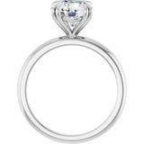 14K White Gold 8.2 mm Round Lab-Grown Diamond Solitaire Engagement Ring Mounting