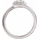 14K White Gold 8.5x6.5 mm Oval Lab-Grown Diamond Engagement Ring Mounting