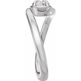 14K White Gold 8.5x6.5 mm Oval Lab-Grown Diamond Engagement Ring Mounting