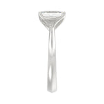 LADIES SOLITAIRE RING 2CT EMERALD DIAMOND 14K WHITE GOLD