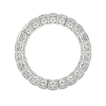 LADIES BAND 3 1/4CT PRINCESS DIAMOND 14K WHITE GOLD
