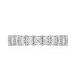 LADIES BAND 3 1/4CT PRINCESS DIAMOND 14K WHITE GOLD