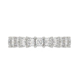 LADIES BAND 3 1/4CT PRINCESS DIAMOND 14K WHITE GOLD
