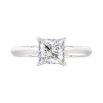LADIES SOLITAIRE RING 1 1/2CT PRINCESS DIAMOND 14K WHITE GOLD