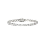 LADIES BRACELET 7CT ROUND DIAMOND 14K WHITE GOLD
