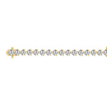 LADIES BRACELET 7CT ROUND DIAMOND 14K YELLOW GOLD