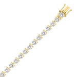 LADIES BRACELET 11CT ROUND DIAMOND 14K YELLOW GOLD