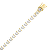 LADIES BRACELET 11CT ROUND DIAMOND 14K YELLOW GOLD