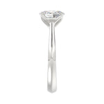 LADIES SOLITAIRE RING 1 1/2CT OVAL DIAMOND 14K WHITE GOLD