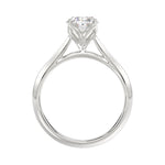 LADIES SOLITAIRE RING 2CT OVAL DIAMOND 14K WHITE GOLD