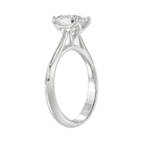 LADIES SOLITAIRE RING 2CT OVAL DIAMOND 14K WHITE GOLD