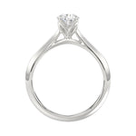 LADIES SOLITAIRE RING 1CT PEAR DIAMOND 14K WHITE GOLD
