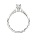 LADIES SOLITAIRE RING 1CT PEAR DIAMOND 14K WHITE GOLD