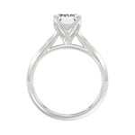 LADIES SOLITAIRE RING 3CT EMERALD DIAMOND 14K WHITE GOLD (CENTER STONE EMERALD DIAMOND 3CT )