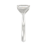 LADIES SOLITAIRE RING 3CT EMERALD DIAMOND 14K WHITE GOLD (CENTER STONE EMERALD DIAMOND 3CT )