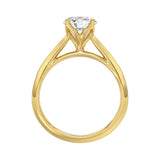 LADIES SOLITAIRE RING 1 1/2CT ROUND DIAMOND 14K YELLOW GOLD