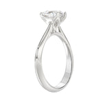 LADIES SOLITAIRE RING 1 1/2CT PEAR DIAMOND 14K WHITE GOLD