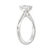 LADIES SOLITAIRE RING 1 1/2CT PEAR DIAMOND 14K WHITE GOLD