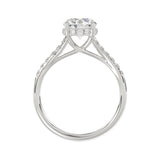 LADIES RING 2CT ROUND DIAMOND 14K WHITE GOLD (CENTER STONE ROUND DIAMOND 1 5/8CT )