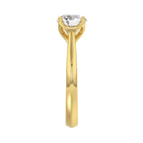 LADIES SOLITAIRE RING 2CT ROUND DIAMOND 14K YELLOW GOLD