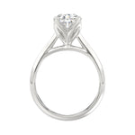 LADIES SOLITAIRE RING 3CT PEAR DIAMOND 14K WHITE GOLD