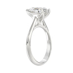 LADIES SOLITAIRE RING 3CT PEAR DIAMOND 14K WHITE GOLD