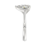 LADIES SOLITAIRE RING 3CT PEAR DIAMOND 14K WHITE GOLD