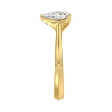 LADIES SOLITAIRE RING 2CT PEAR DIAMOND 14K YELLOW GOLD