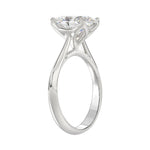 LADIES SOLITAIRE RING 3CT OVAL DIAMOND 14K WHITE GOLD