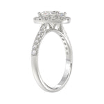 LADIES RING 1 1/2CT ROUND/OVAL DIAMOND 14K WHITE GOLD (CENTER STONE OVAL DIAMOND 1CT)