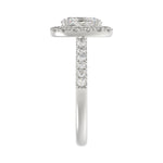 LADIES RING 1 1/2CT ROUND/OVAL DIAMOND 14K WHITE GOLD (CENTER STONE OVAL DIAMOND 1CT)