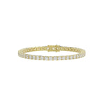 14K YELLOW GOLD 3CT ROUND DIAMOND LADIES BRACELET