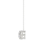 14K WHITE GOLD 1.00CT ROUND DIAMOND LADIES SOLITAIRE PENDANT WITH UNDER-PASS CHAIN (CENTER STONE ROUND DIAMOND 1CT)