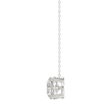14K WHITE GOLD 1.00CT ROUND DIAMOND LADIES SOLITAIRE PENDANT WITH UNDER-PASS CHAIN (CENTER STONE ROUND DIAMOND 1CT)