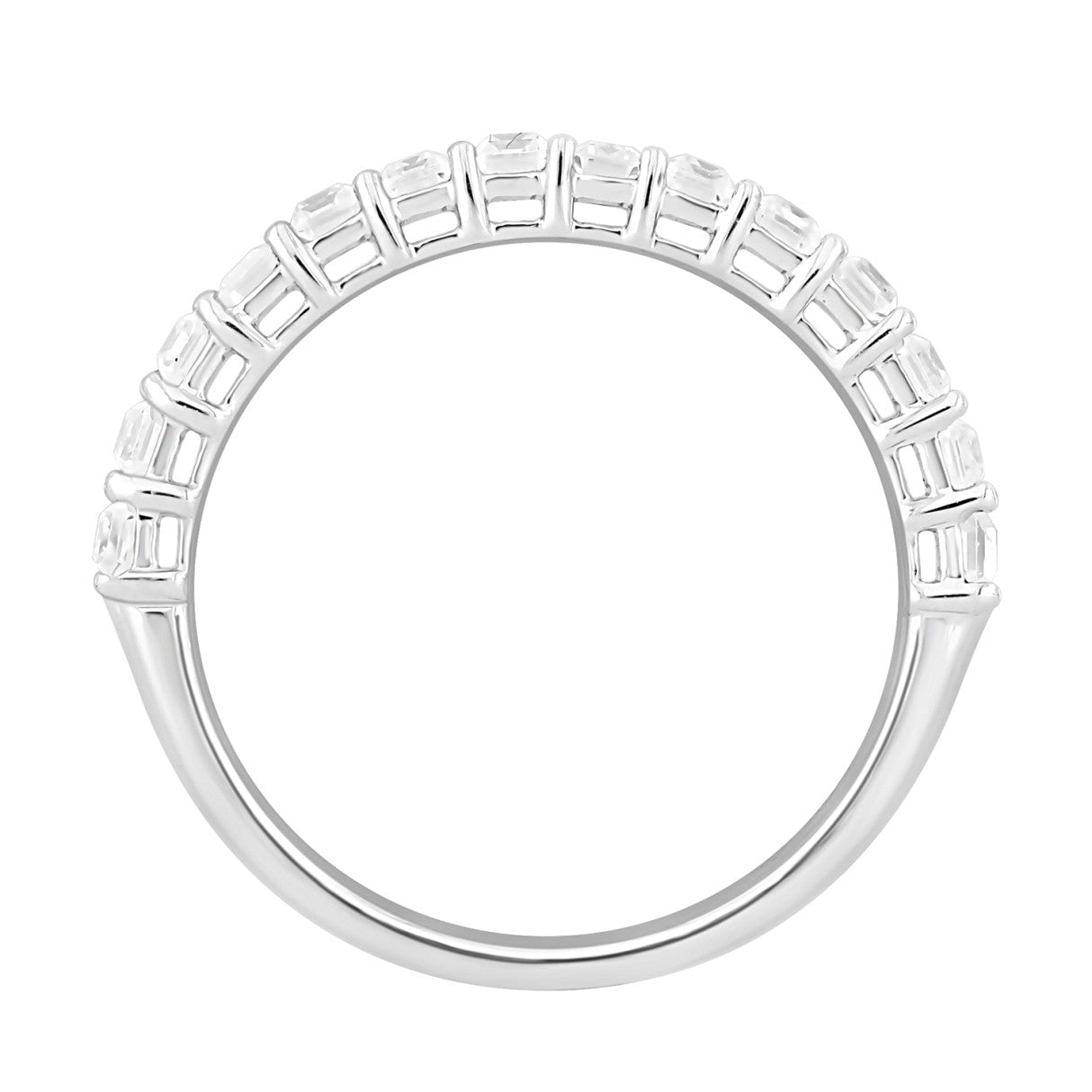 LADIES BAND 1 1/2CT EMERALD DIAMOND 14K WHITE GOLD