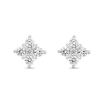 14K WHITE GOLD 1 1/2CT ROUND DIAMOND LADIES EARRINGS 