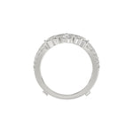 LADIES WRAP RING 2 1/2CT ROUND/PRINCESS/PEAR DIAMOND 14K WHITE GOLD