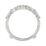 LADIES ENHANCERS RING 1 1/4CT ROUND/MARQUISE DIAMOND 14K WHITE GOLD