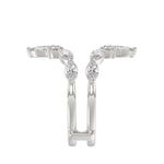 LADIES ENHANCERS RING 1 1/4CT ROUND/MARQUISE DIAMOND 14K WHITE GOLD