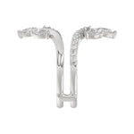 14K WHITE GOLD 1 1/4CT ROUND/PEAR DIAMOND LADIES WRAP RING