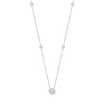 LADIES NECKLACE 1 5/8CT ROUND DIAMOND 14K WHITE GOLD