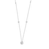 LADIES NECKLACE 1 5/8CT ROUND DIAMOND 14K WHITE GOLD
