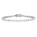 LADIES BRACELET 5CT ROUND DIAMOND 14K WHITE GOLD