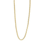 MENS NECKLACE 7CT ROUND DIAMOND 14K YELLOW GOLD 
