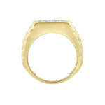MEN'S RING 1 1/2CT ROUND DIAMOND 14K YELLOW GOLD