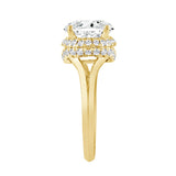 LADIES RING 3 3/8CT ROUND DIAMOND/14K YELLOW GOLD (CENTER STONE ROUND DIAMOND 3CT )
