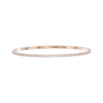 LADIES FLEXIBLE BANGLE 5 1/3CT ROUND DIAMOND 14K ROSE GOLD 