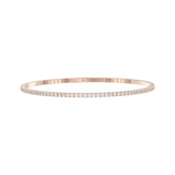 LADIES FLEXIBLE BANGLE 5 1/3CT ROUND DIAMOND 14K ROSE GOLD 